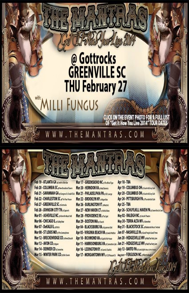 Gottrocks in Greensville, SC 02/27/14 with Milli Fungus