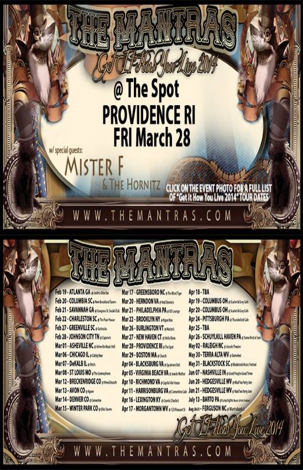 At The Spot in Providence, RI 03/28/14 with Mister F and The Hornitz
